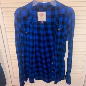 - Blue and black flannel